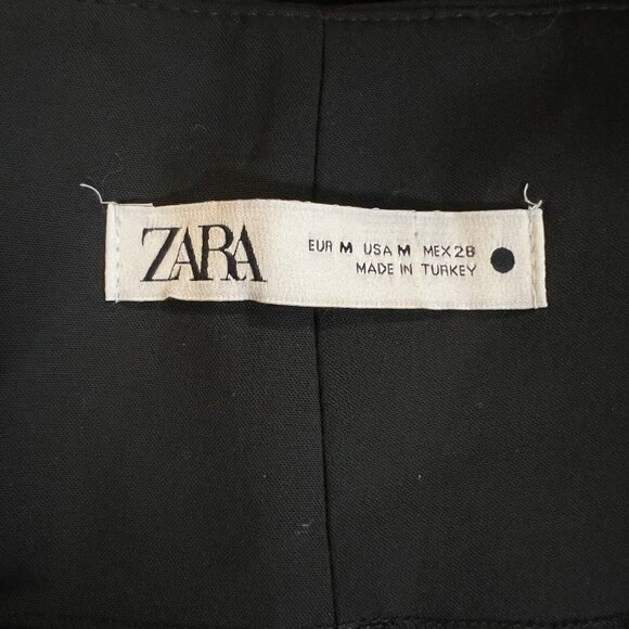 ZARA Pencil Skirt Size M Black Back Zipper Closure High Rise Midi Size Medium - Picture 8 of 8